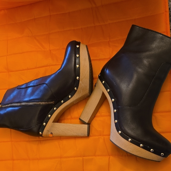 Michael Kors Shoes - Michael Kors Black Leather Studded Platform Booties